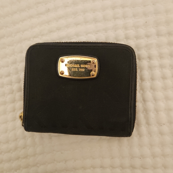 Michael Kors Handbags - Michael Kors Black and Gold Wallet